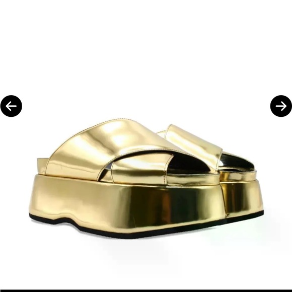 Junya Watanabe metallic platform slip ons - Picture 2 of 9